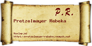 Pretzelmayer Rebeka névjegykártya
